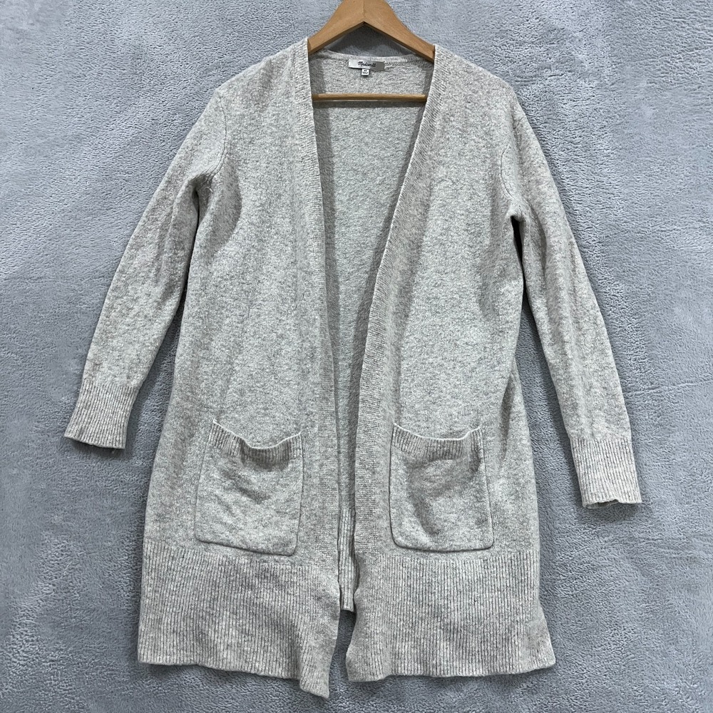 Madewell Sweater Womens XS Cardigan Alpaca Merino Wool Blend Gray Boho Hippie